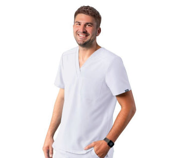 Men’s White V Neck Top